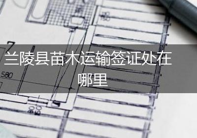 兰陵县苗木运输签证处在哪里