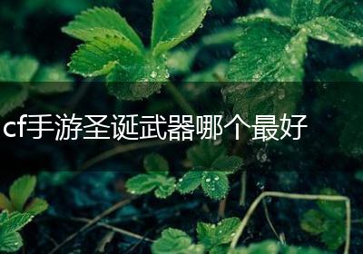 cf手游圣诞武器哪个最好