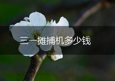 三一摊捕机多少钱