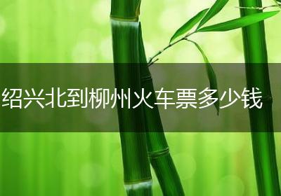 绍兴北到柳州火车票多少钱