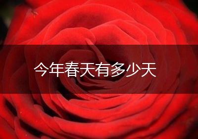 今年春天有多少天