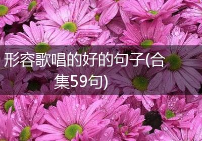 形容歌唱的好的句子(合集59句)