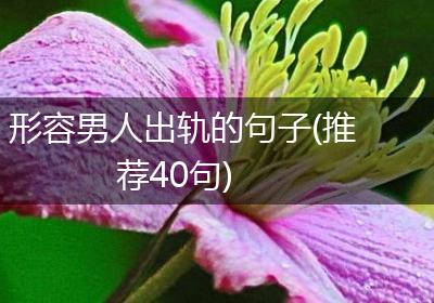形容男人出轨的句子(推荐40句)
