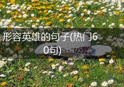 形容英雄的句子(热门60句)