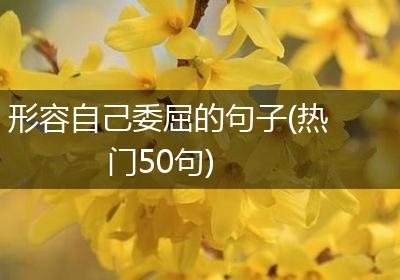 形容自己委屈的句子(热门50句)