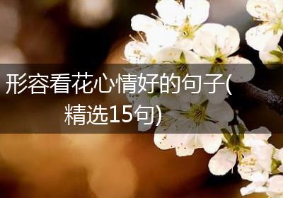 形容看花心情好的句子(精选15句)