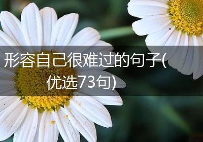 形容自己很难过的句子(优选73句)