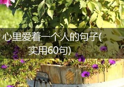 心里爱着一个人的句子(实用60句)