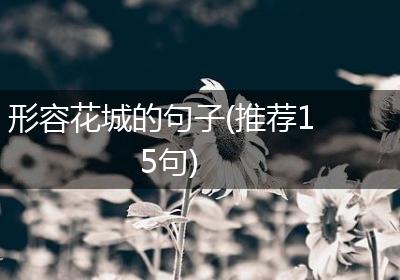 形容花城的句子(推荐15句)