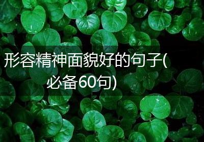 形容精神面貌好的句子(必备60句)