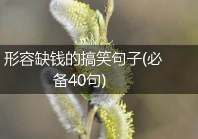 形容缺钱的搞笑句子(必备40句)