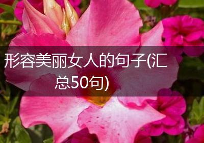 形容美丽女人的句子(汇总50句)