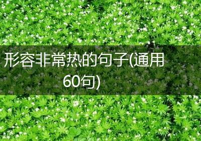 形容非常热的句子(通用60句)