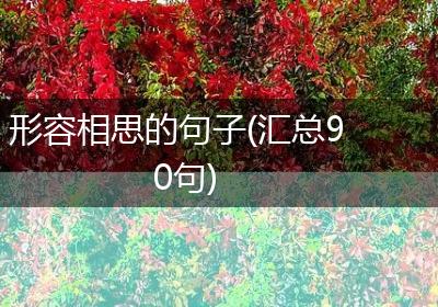形容相思的句子(汇总90句)