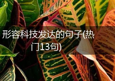 形容科技发达的句子(热门13句)