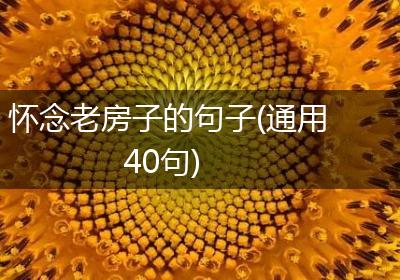 怀念老房子的句子(通用40句)