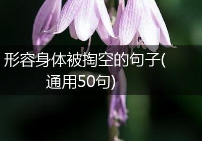 形容身体被掏空的句子(通用50句)