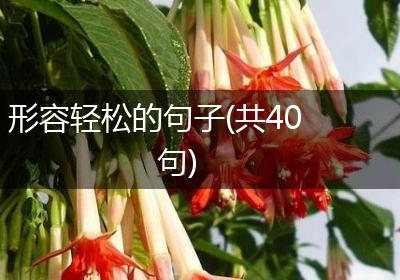 形容轻松的句子(共40句)