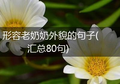 形容老奶奶外貌的句子(汇总80句)
