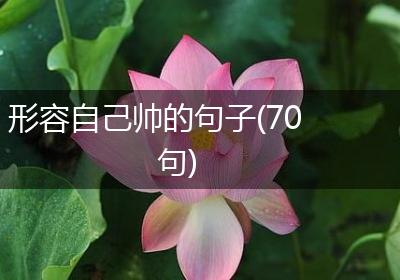 形容自己帅的句子(70句)