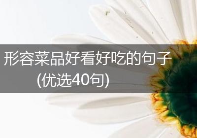 形容菜品好看好吃的句子(优选40句)