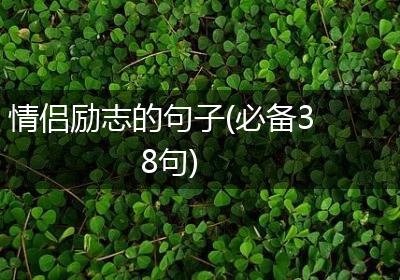 情侣励志的句子(必备38句)