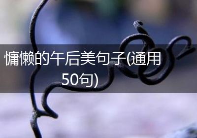 慵懒的午后美句子(通用50句)