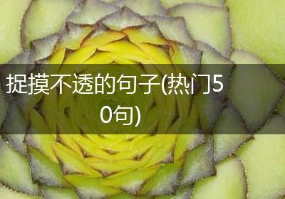 捉摸不透的句子(热门50句)