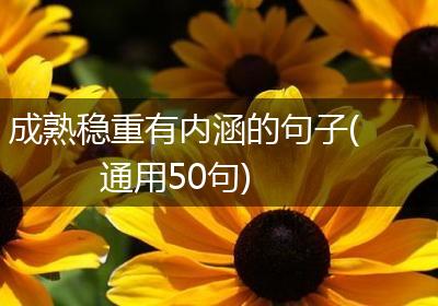 成熟稳重有内涵的句子(通用50句)