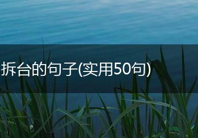 拆台的句子(实用50句)