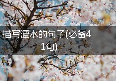描写潭水的句子(必备41句)