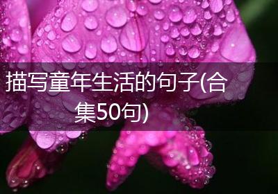 描写童年生活的句子(合集50句)