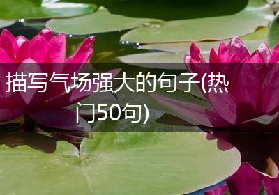 描写气场强大的句子(热门50句)