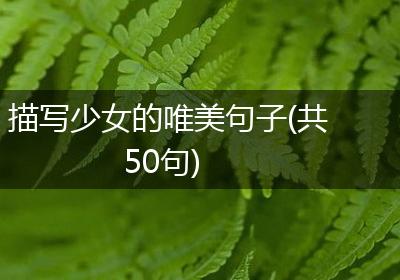 描写少女的唯美句子(共50句)