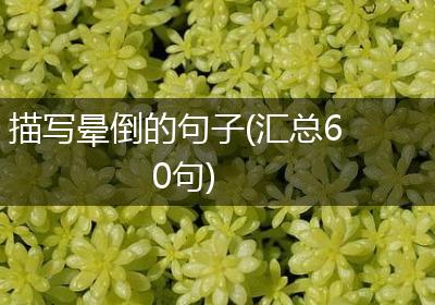 描写晕倒的句子(汇总60句)