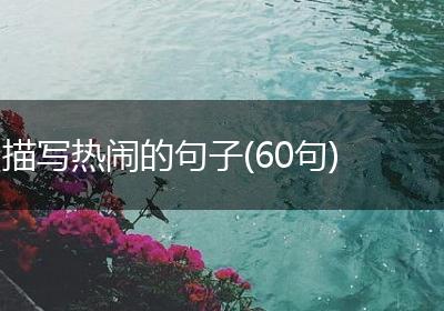 描写热闹的句子(60句)