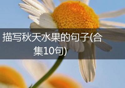 描写秋天水果的句子(合集10句)