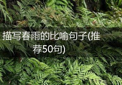 描写春雨的比喻句子(推荐50句)