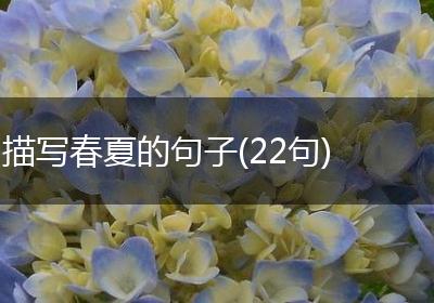 描写春夏的句子(22句)