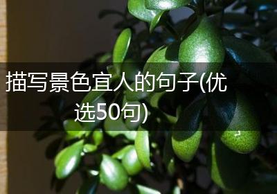 描写景色宜人的句子(优选50句)