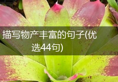 描写物产丰富的句子(优选44句)