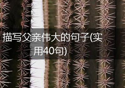 描写父亲伟大的句子(实用40句)