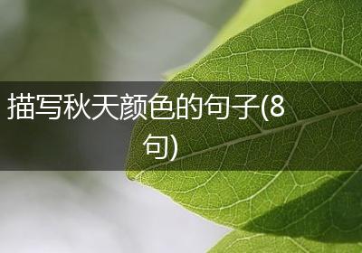 描写秋天颜色的句子(8句)