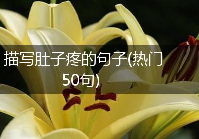 描写肚子疼的句子(热门50句)