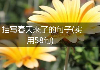 描写春天来了的句子(实用58句)