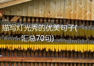 描写灯光秀的优美句子(汇总70句)