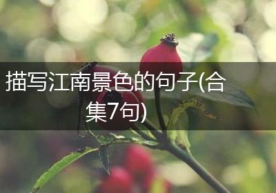 描写江南景色的句子(合集7句)