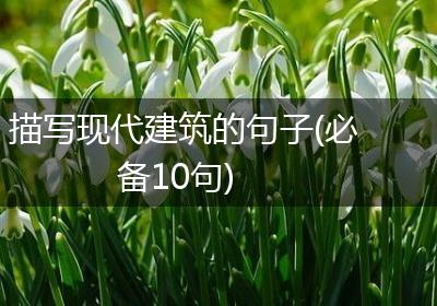 描写现代建筑的句子(必备10句)