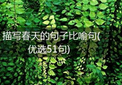 描写春天的句子比喻句(优选51句)
