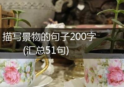 描写景物的句子200字(汇总51句)